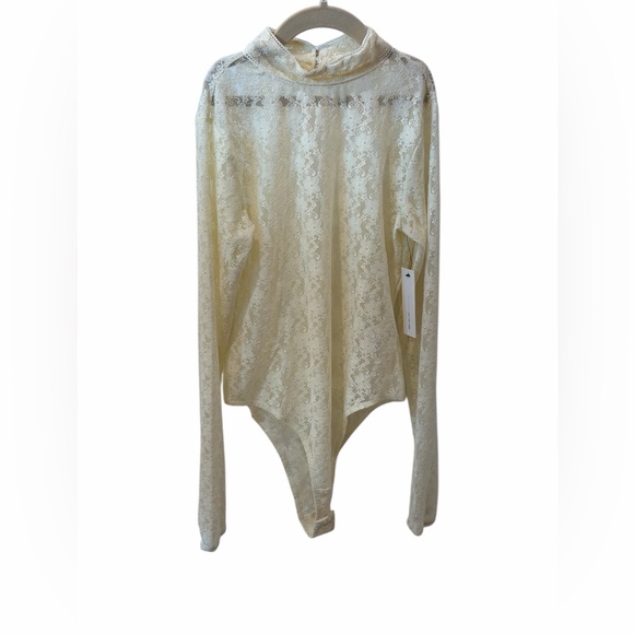 Lani the Label Ivory Lace Long Sleeve Bodysuit Size Small NWT Romantic Boho Chic - Picture 7 of 11